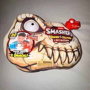 Zuru Smashers Dino Island T-Rex Battles Kids One Size Tan New 20 Surprises 74114